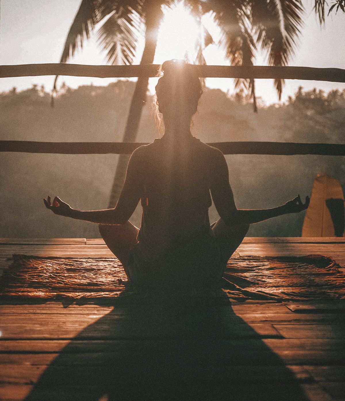 A peaceful outdoor meditation practice